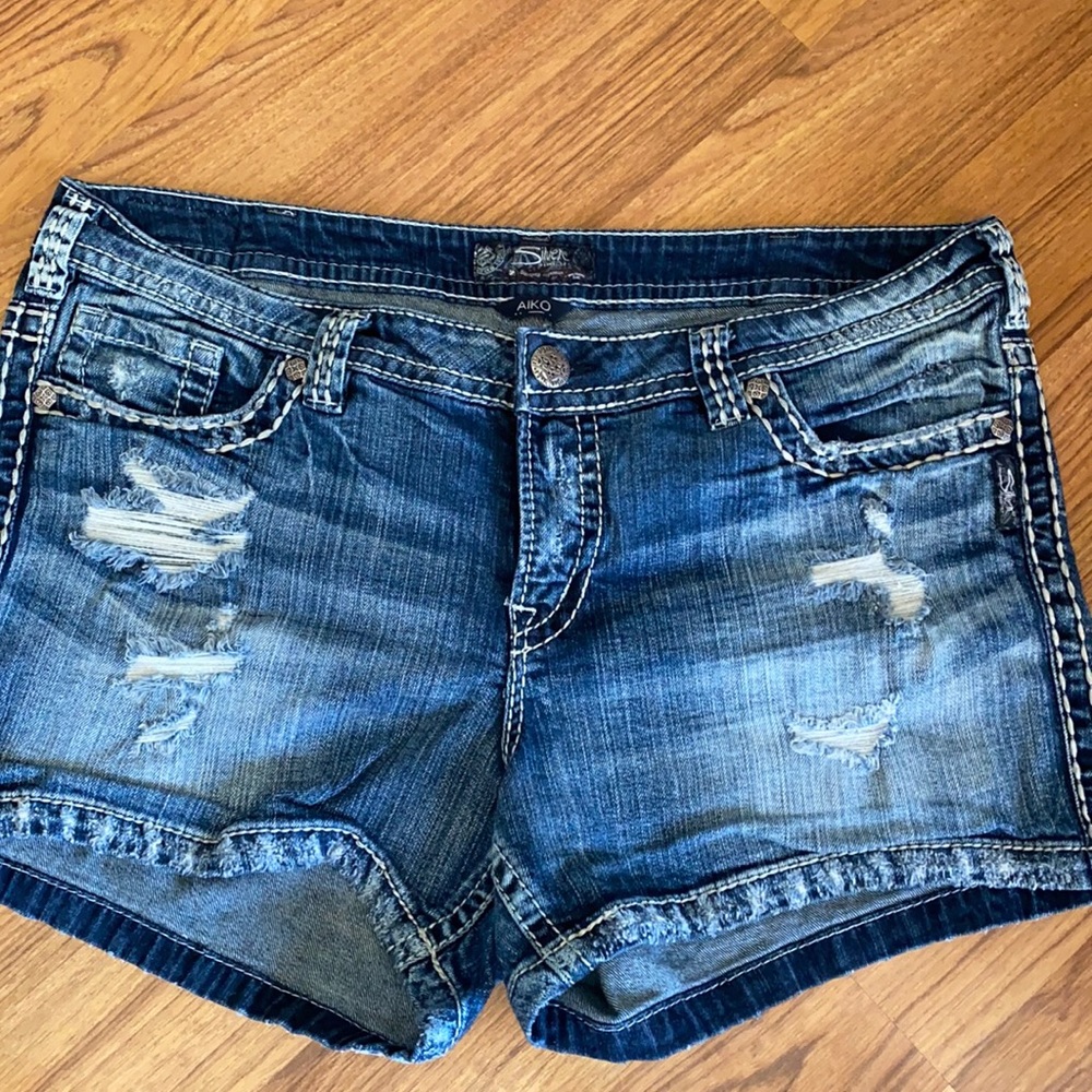 Silver Jean Shorts